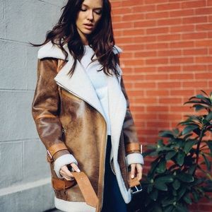 Avec Les Filles Aviator Jacket XS NWT